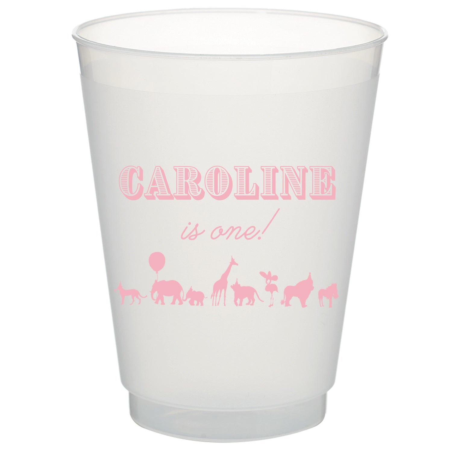 Pink Custom Party Animal Shatterproof Cups
