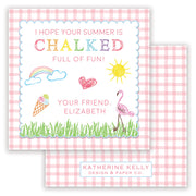 Chalked Full Of Fun Pink Enclosure Card