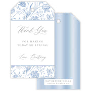 Blue & White Chinoiserie Party Favor Tag