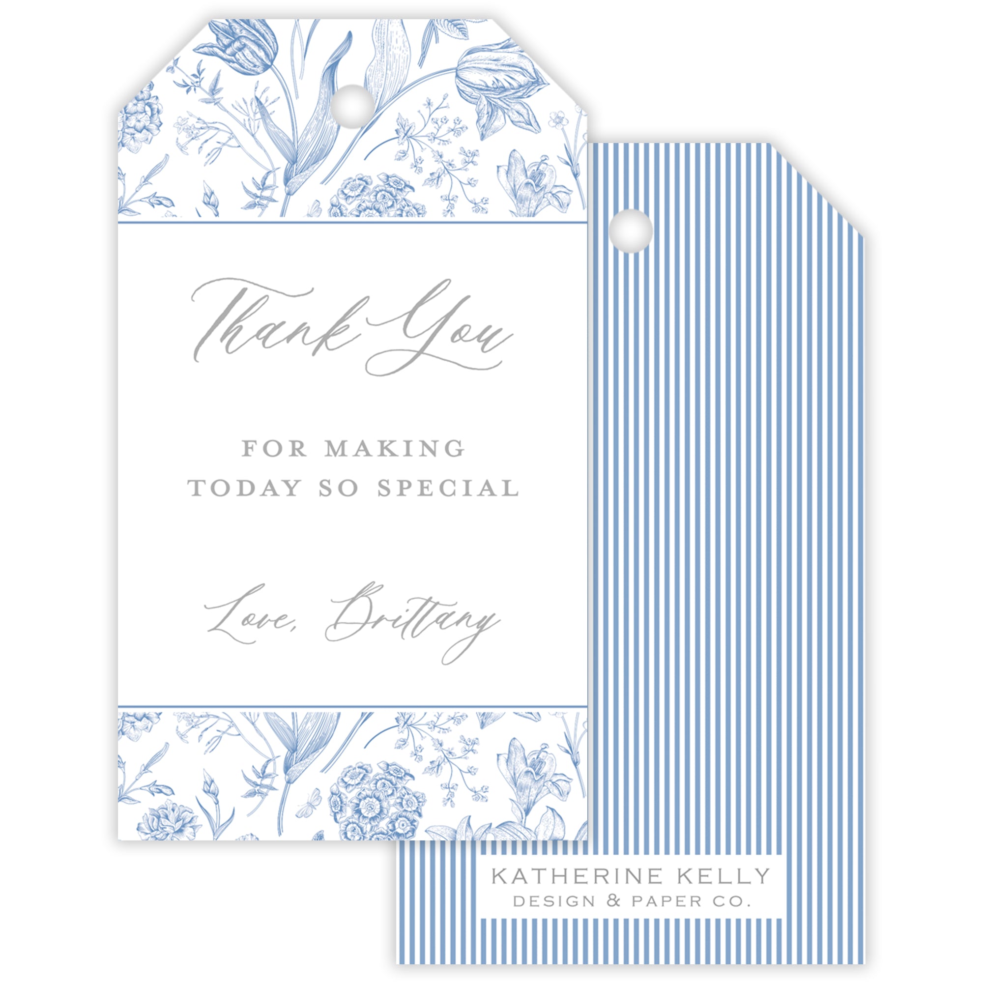 Blue & White Chinoiserie Party Favor Tag