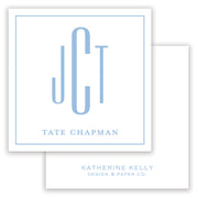 Classic Blue Monogram Enclosure Card