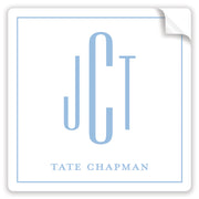 Classic Blue Monogram Stickers