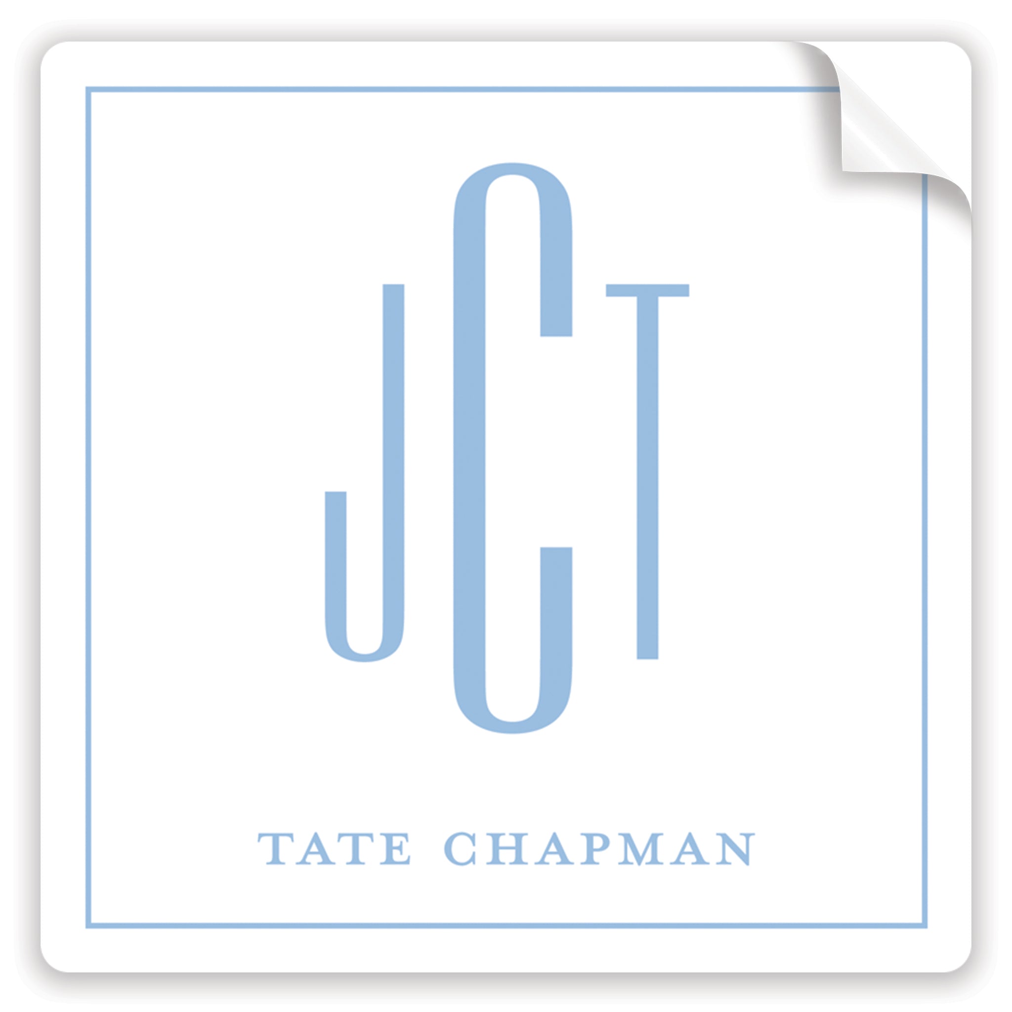 Classic Blue Monogram Stickers