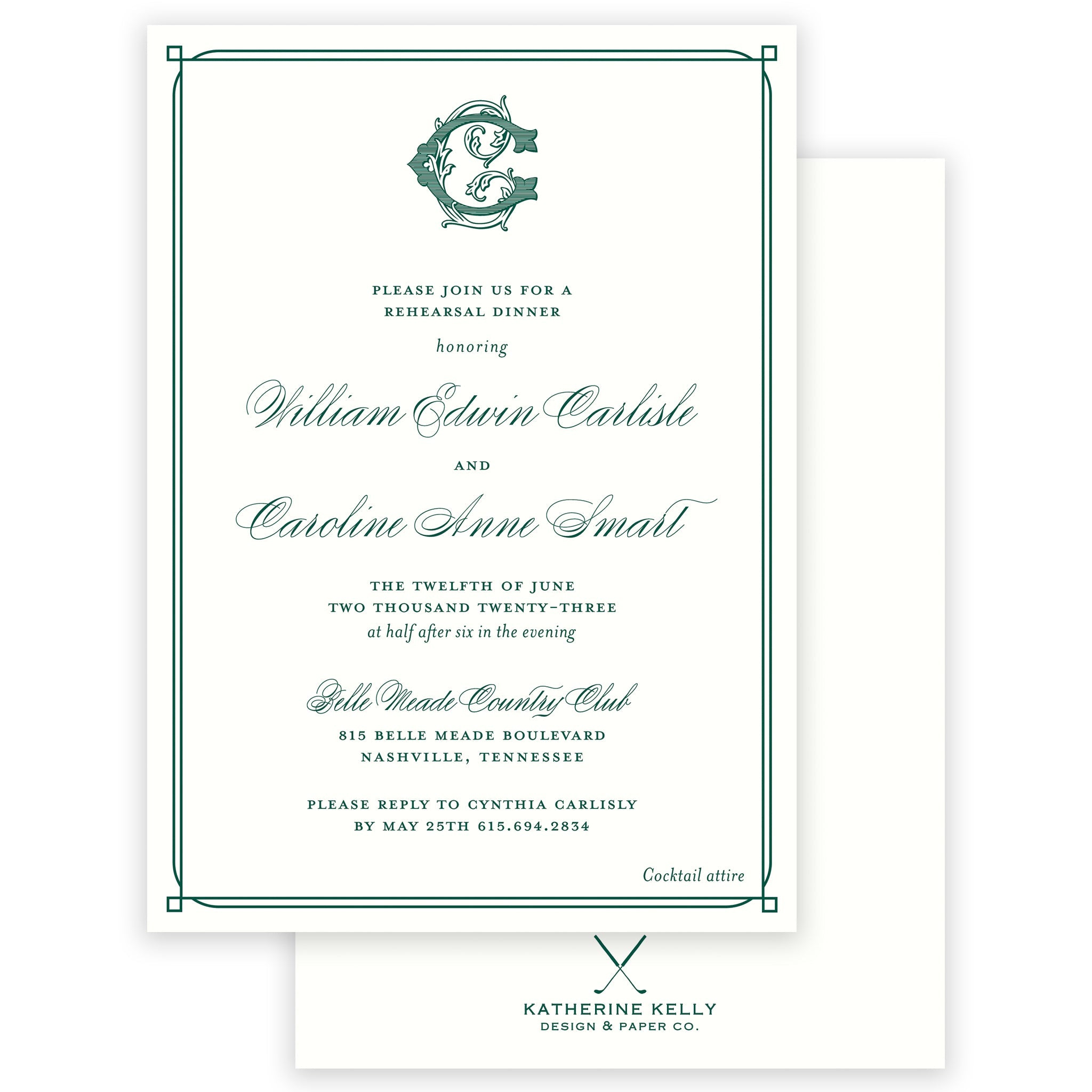 Golf Rehearsal Dinner Invitation