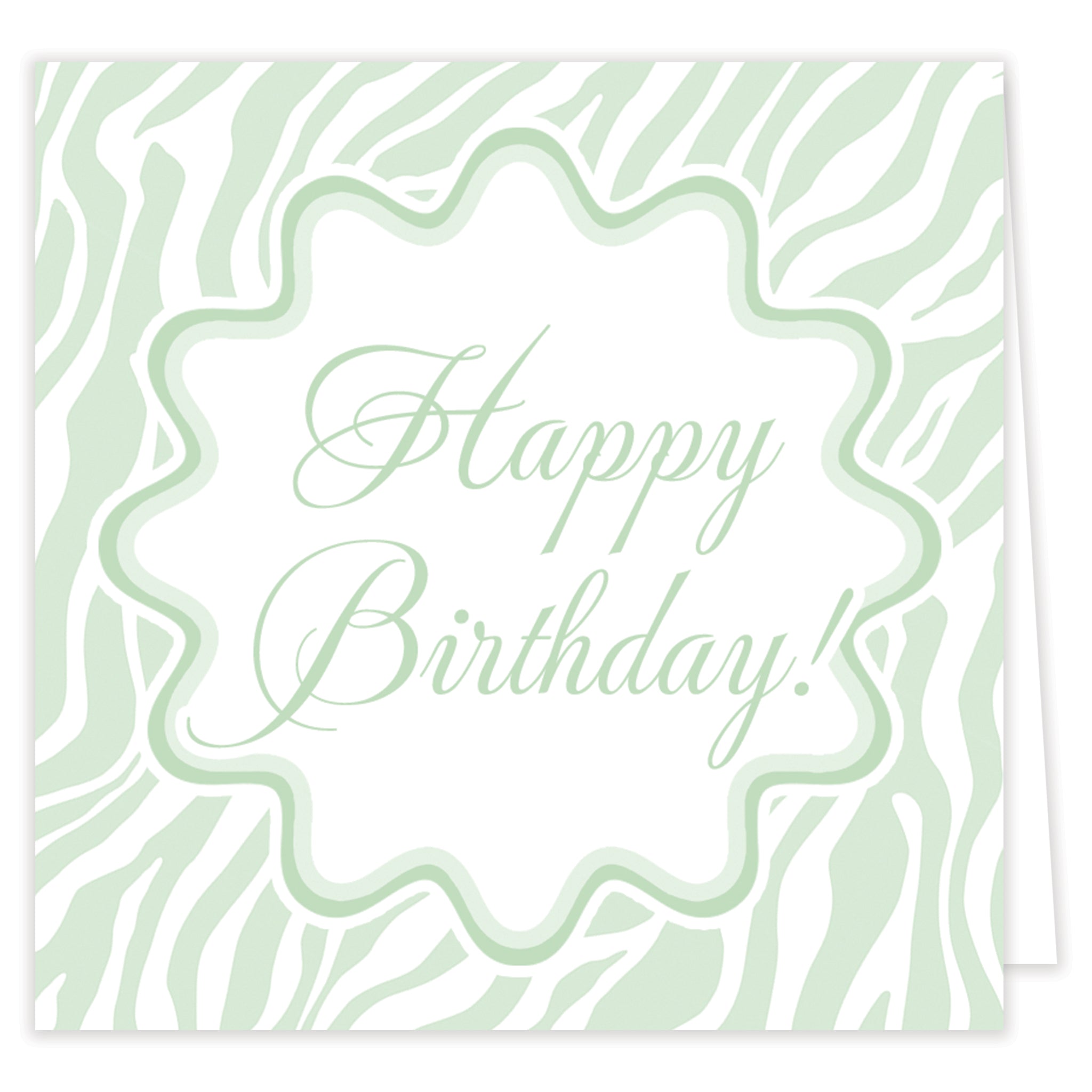 Sage Zebra Folded Note Set With Envelopes