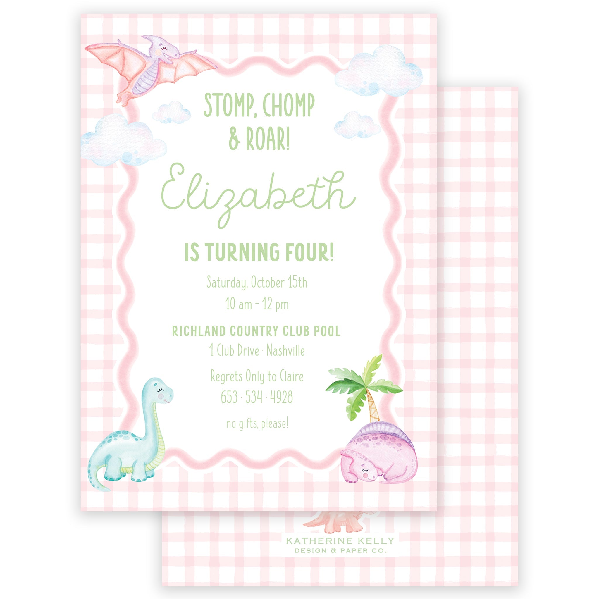 Dinosaur Birthday Invitation