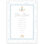 Peter Rabbit Blue Trellis Bar Sign