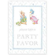 Peter Rabbit Blue Trellis Party Favor Sign