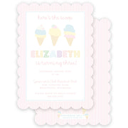 Ice Cream Social Birthday Invitation