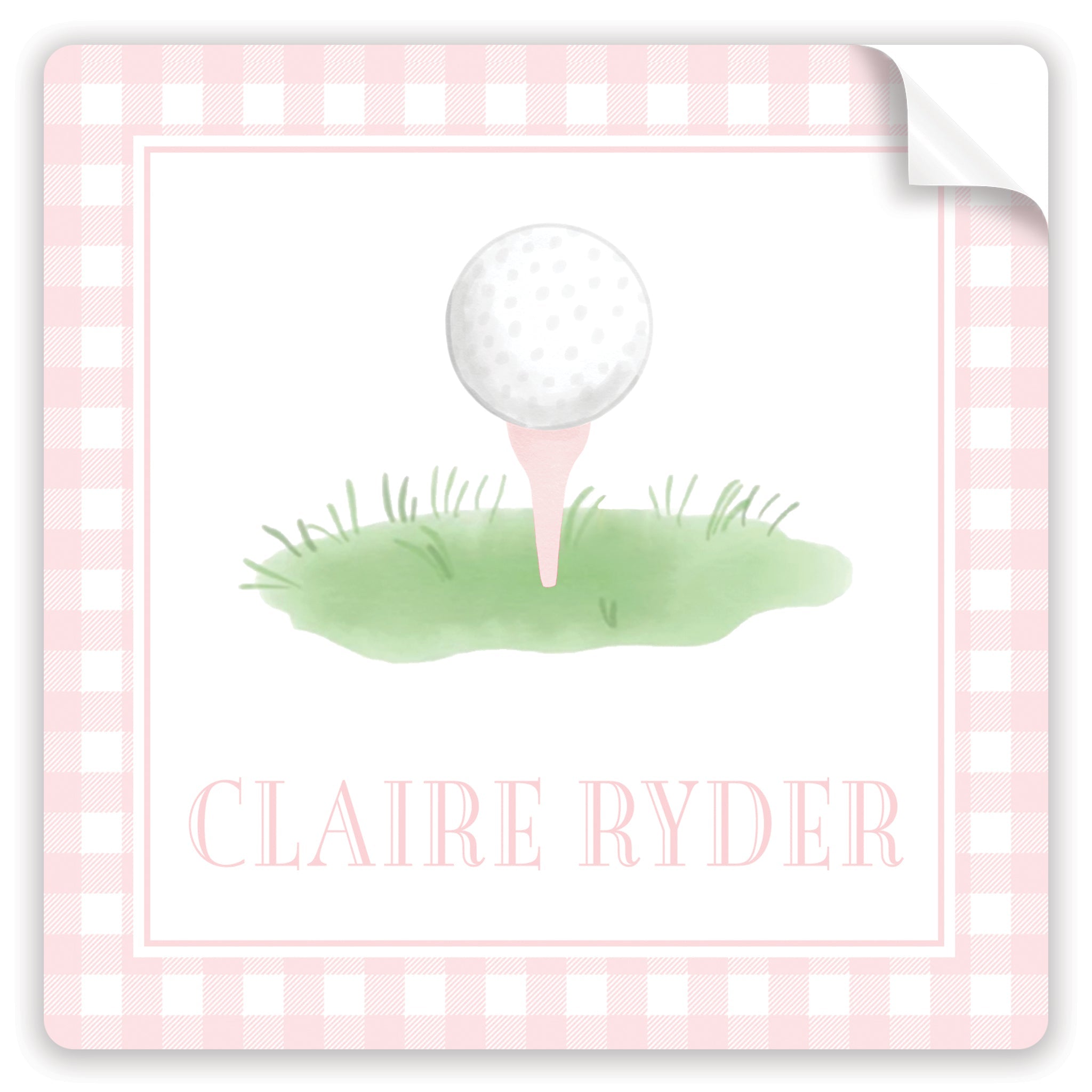 Pink Golf Stickers