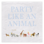 Blue Party Like An Animal Beverage Napkins