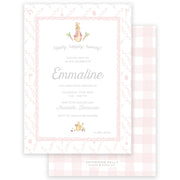 Peter Rabbit Pink Trellis Party Invitation