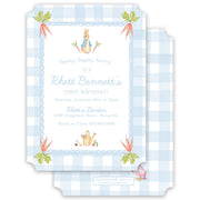 Blue Peter Rabbit Party Invitation