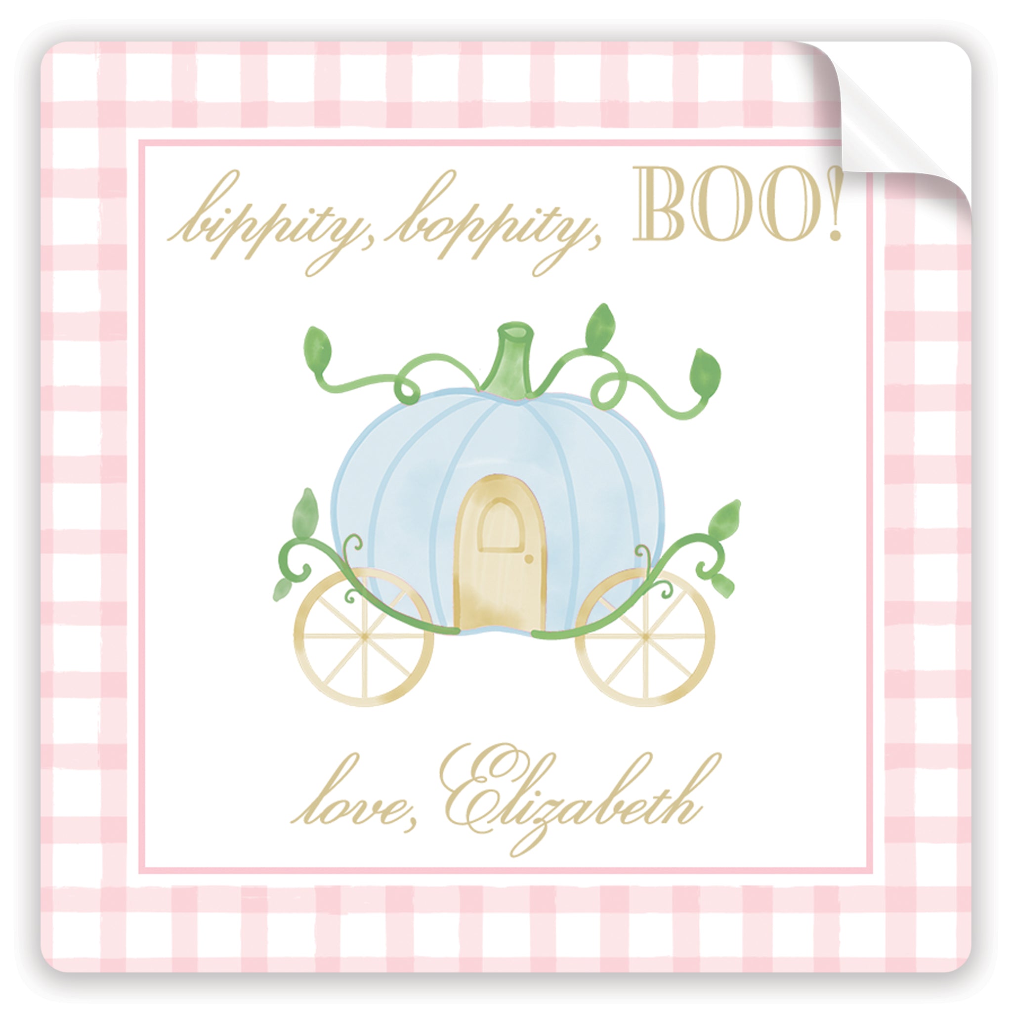 Bippity Boppity Boo! Pink Halloween Stickers