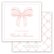 Pink Bow Enclosure Card