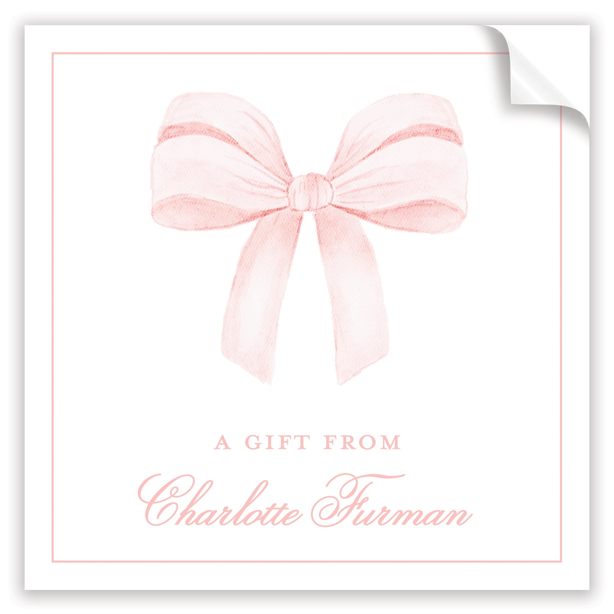 Pink Bow Stickers