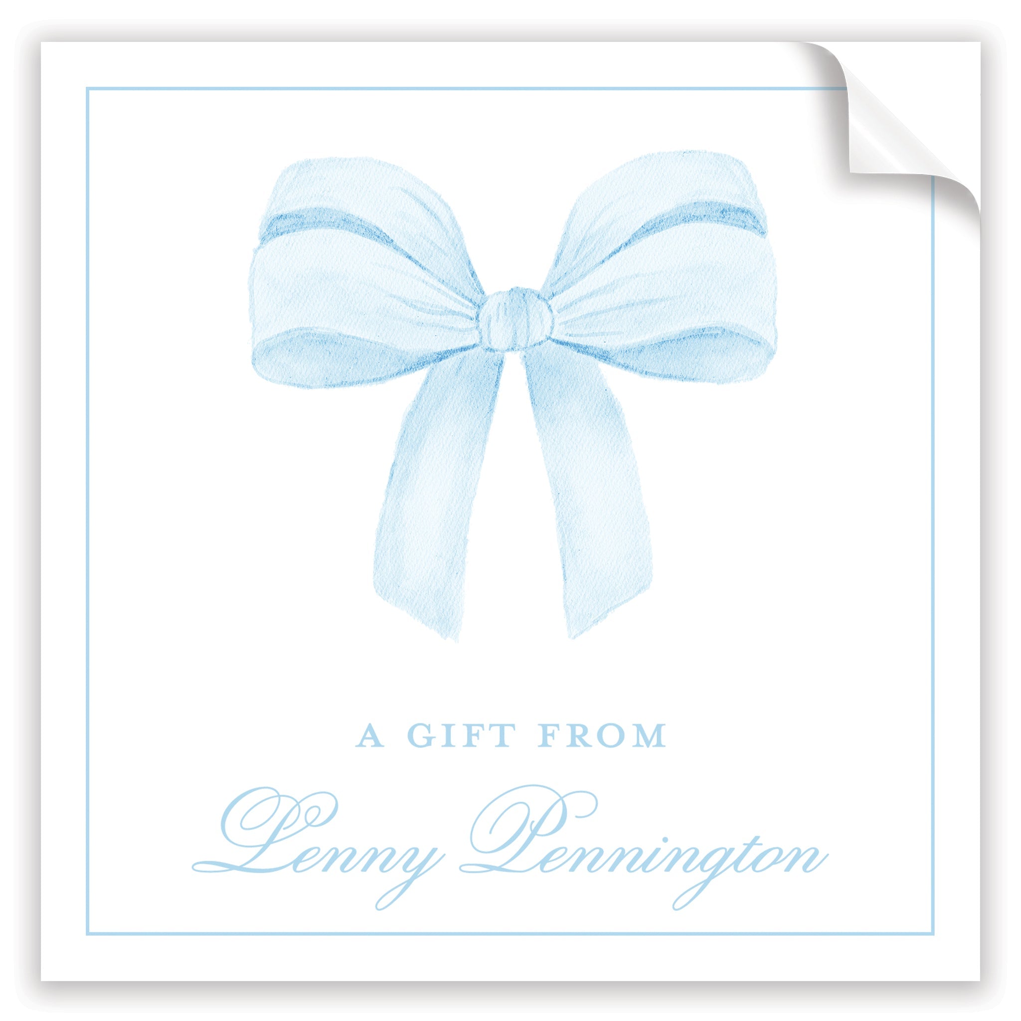 Blue Bow Stickers