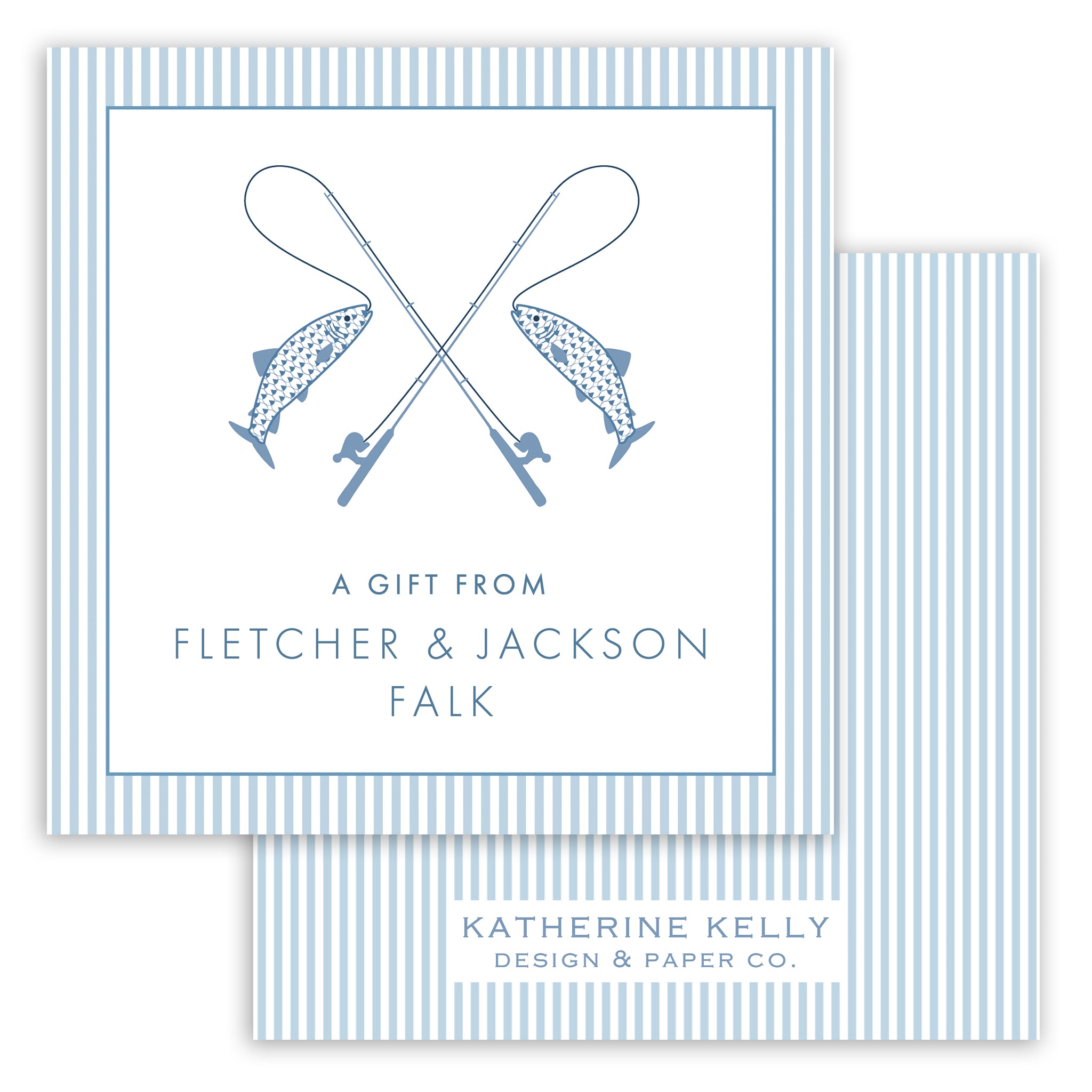 Pinstripe Fish Enclosure Card