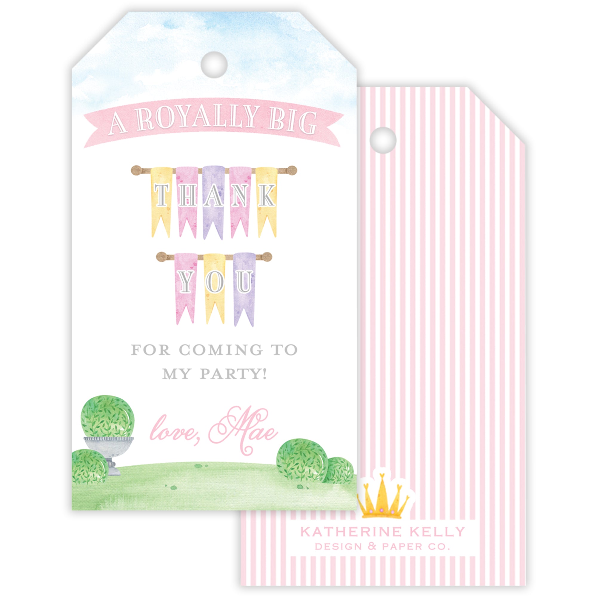 Princess & Knights Party Favor Tag