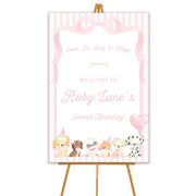 Party Pups Welcome Sign
