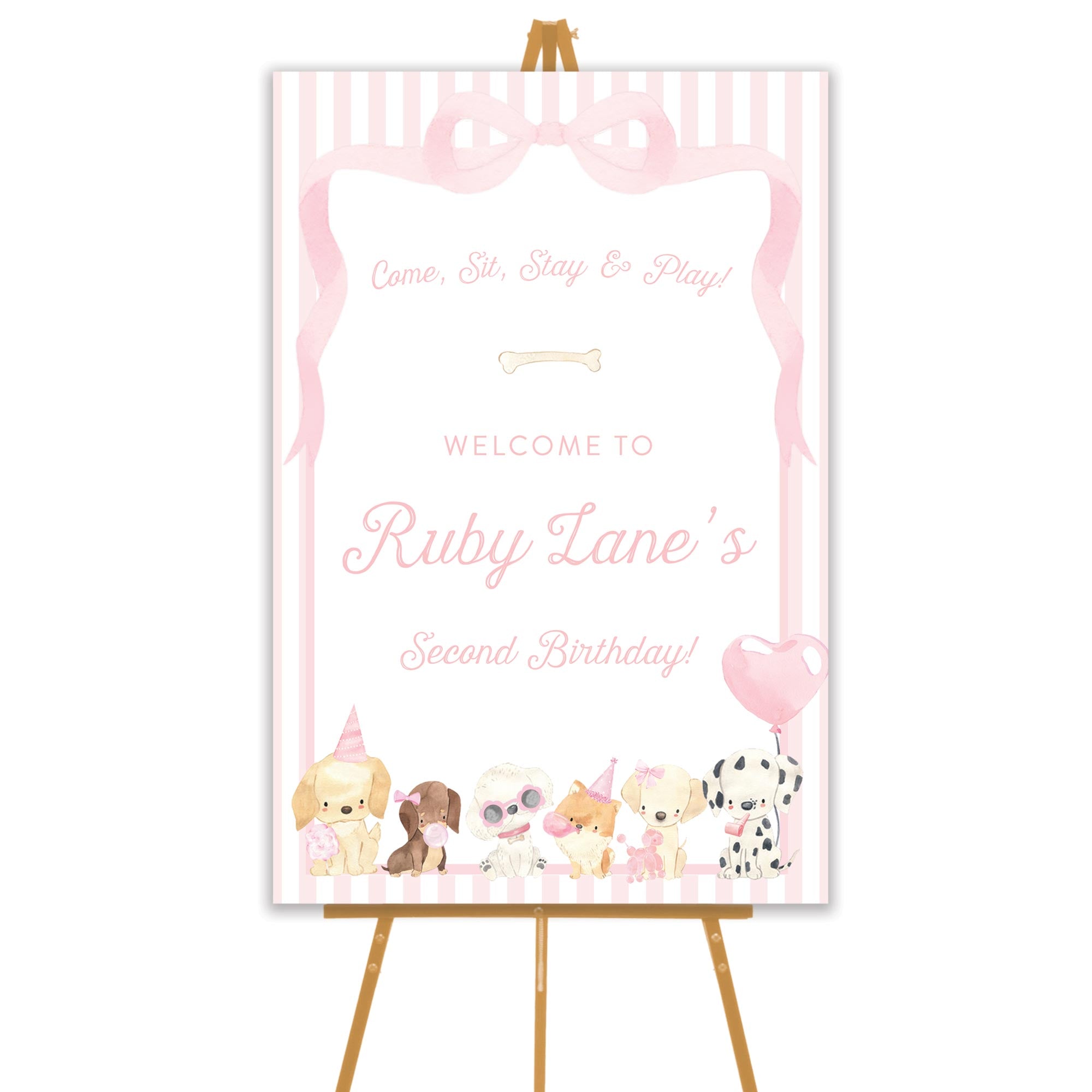 Party Pups Welcome Sign