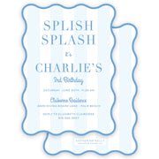 Blue Splish Splash Party Invitation