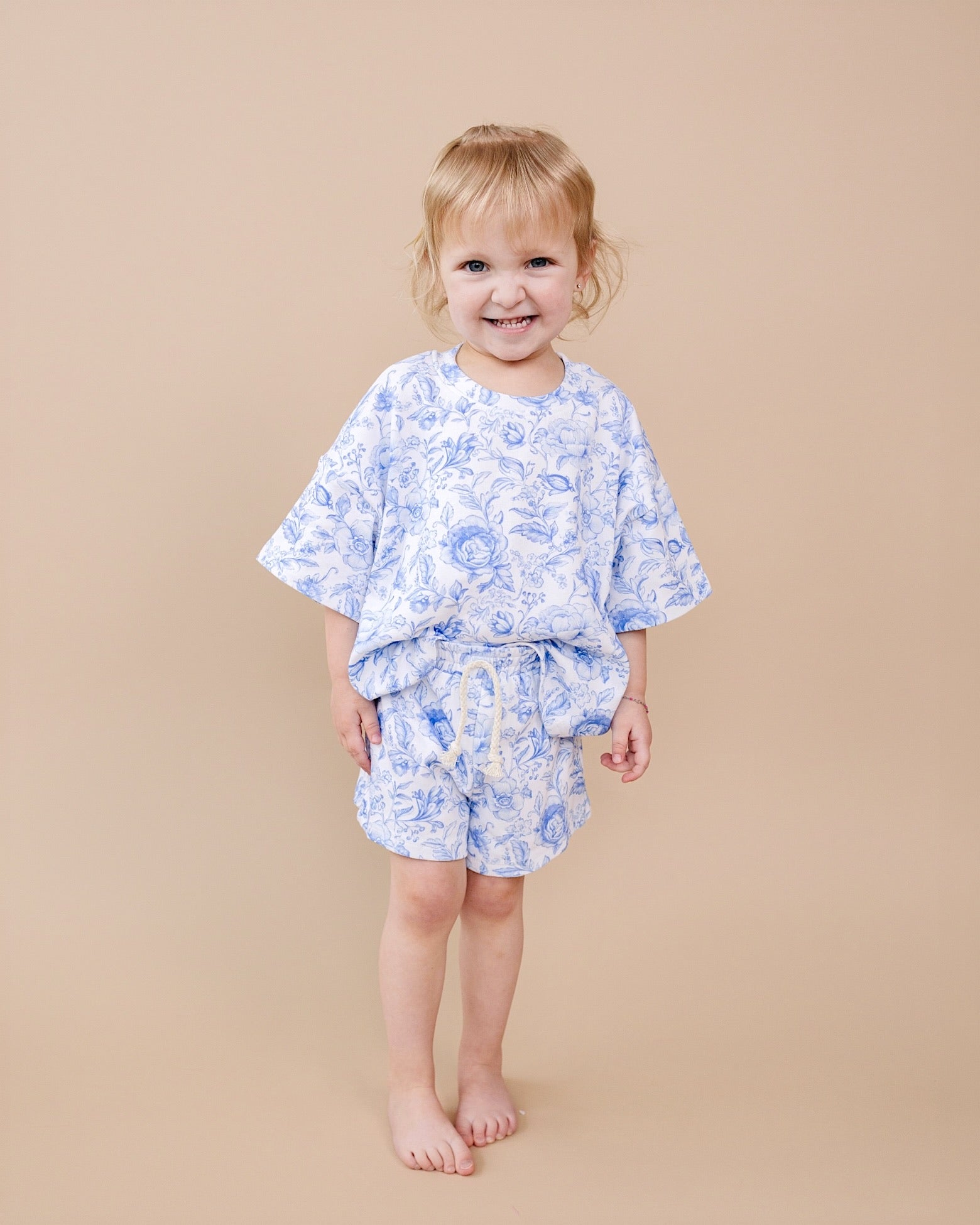 Shorts Set | Blue Flowers