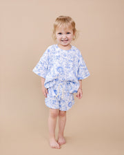 Shorts Set | Blue Flowers