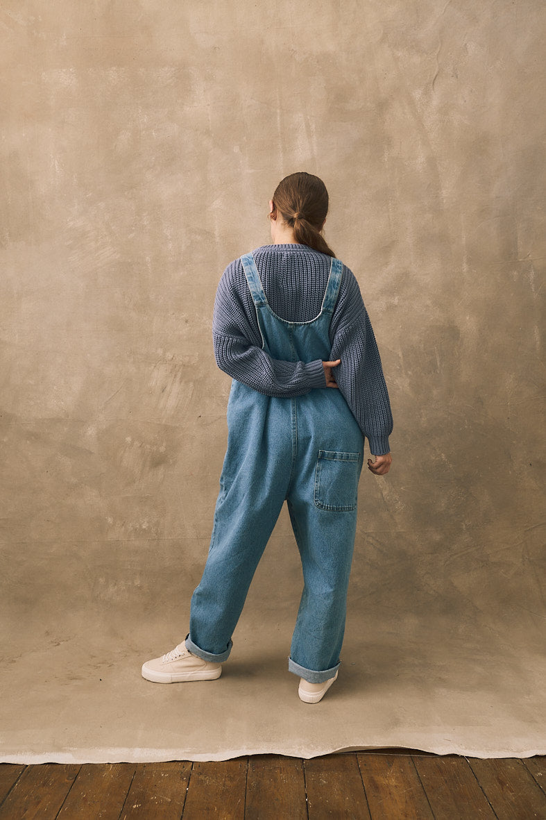 The Oversized Denim Dungaree - Women's | The Simple Folk