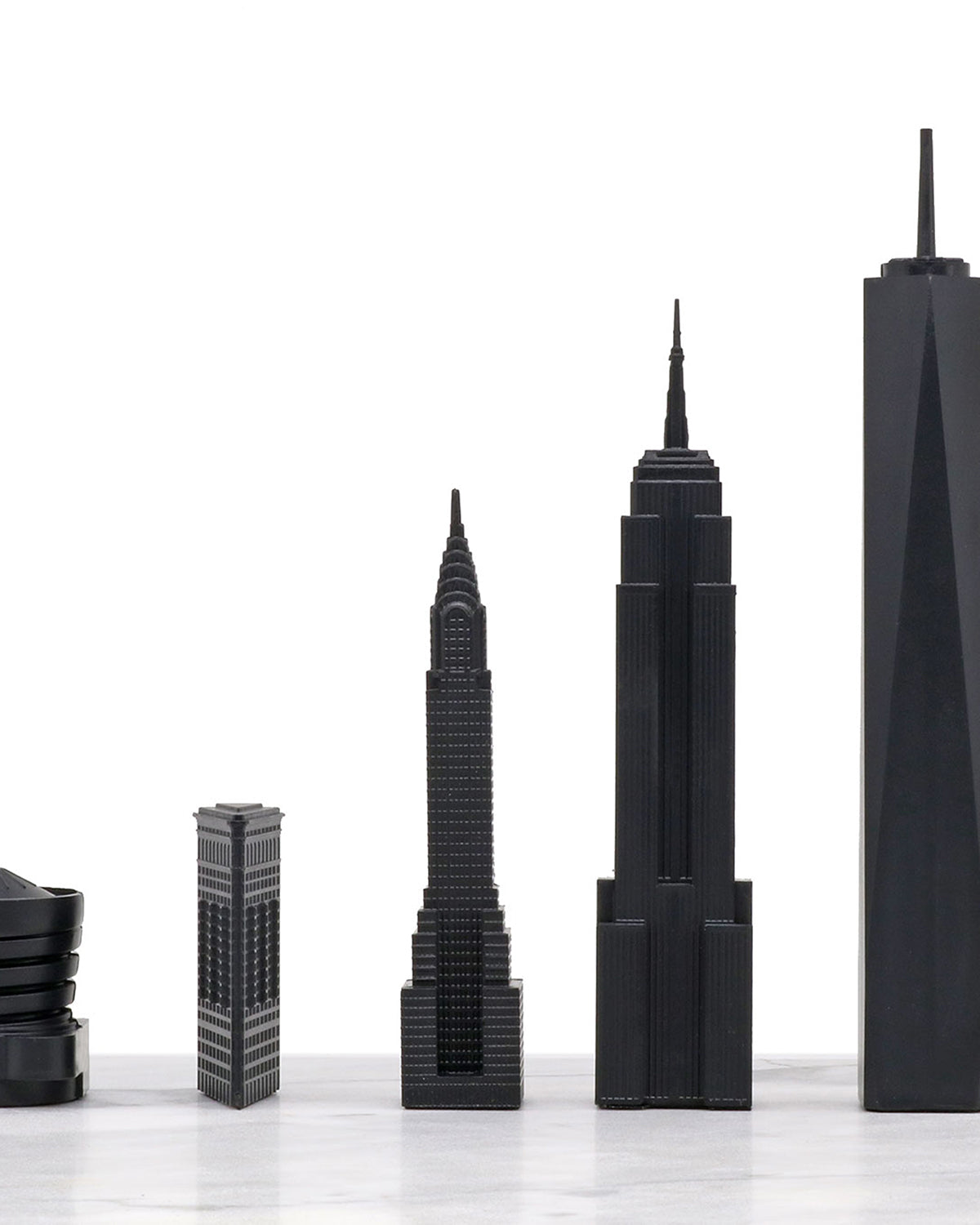 Skyline Chess Chess Set Acrylic New York Edition With Wood Map Board