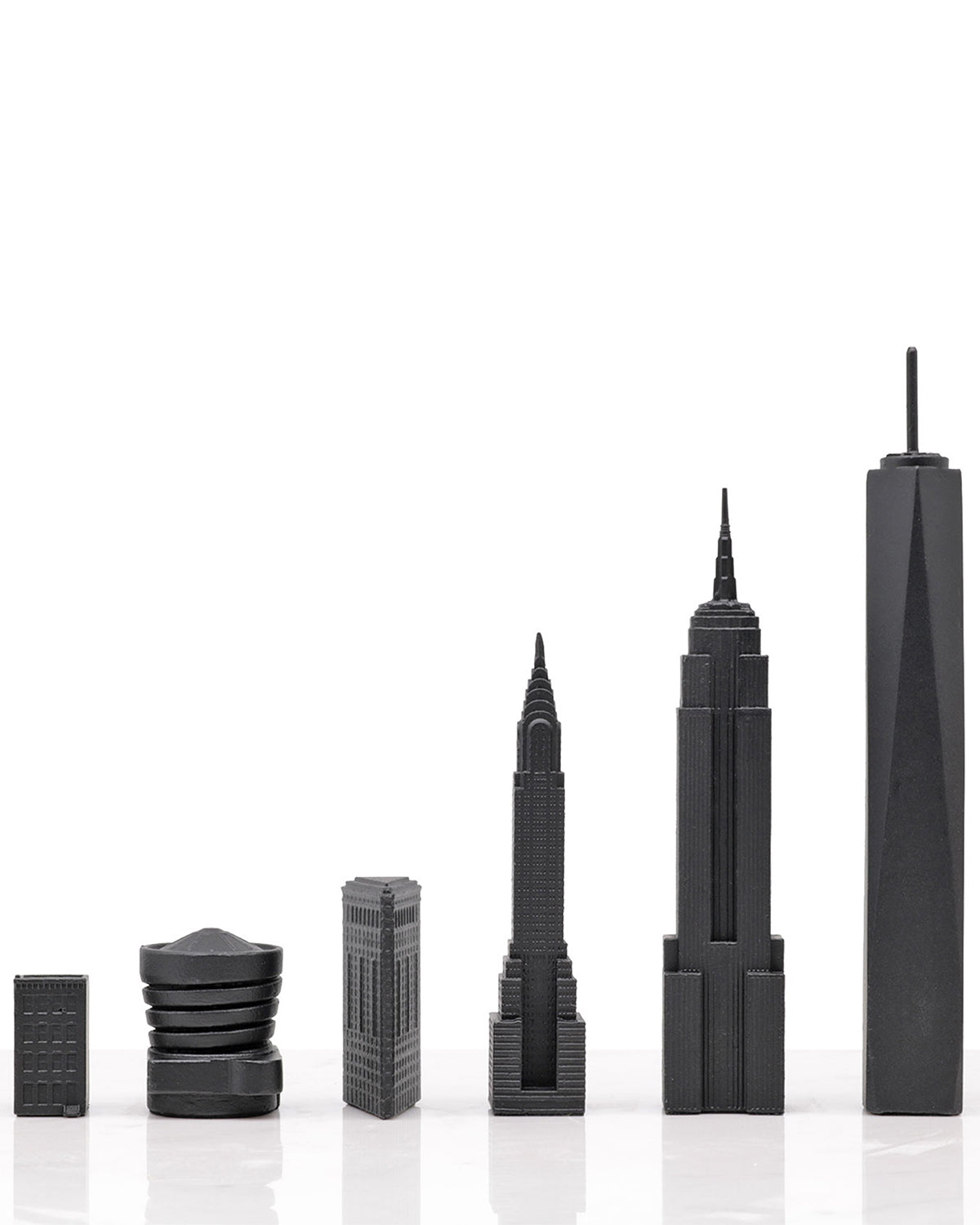 Skyline Chess Chess Set Luxury Bronze New York Edition With Marble Hatch Board