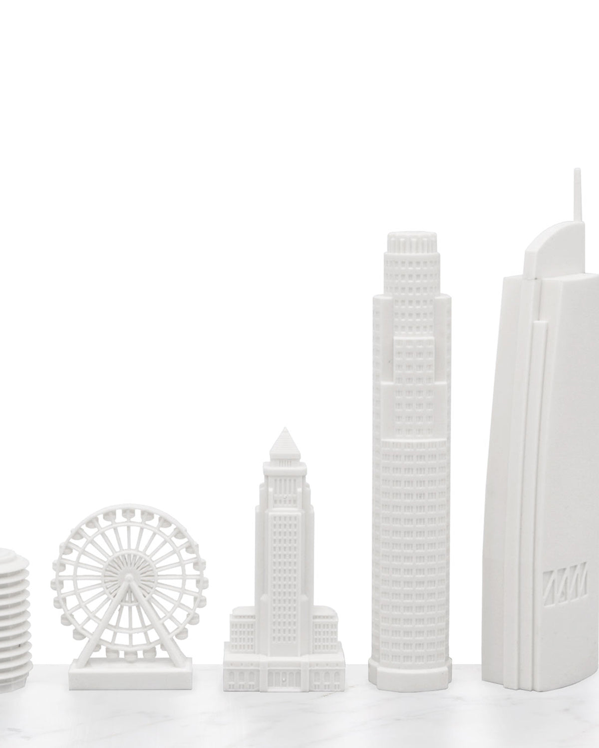 Skyline Chess Chess Set Acrylic Los Angeles Edition With Marble Hatch Board