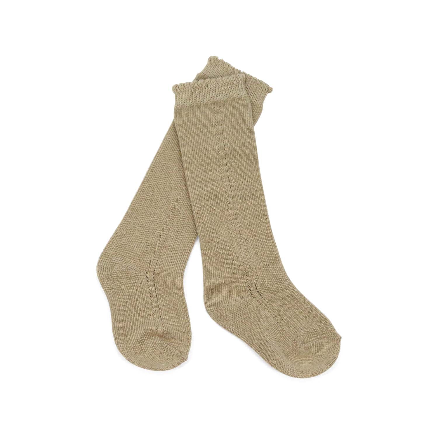 Openwork Knee Sock (fawn)