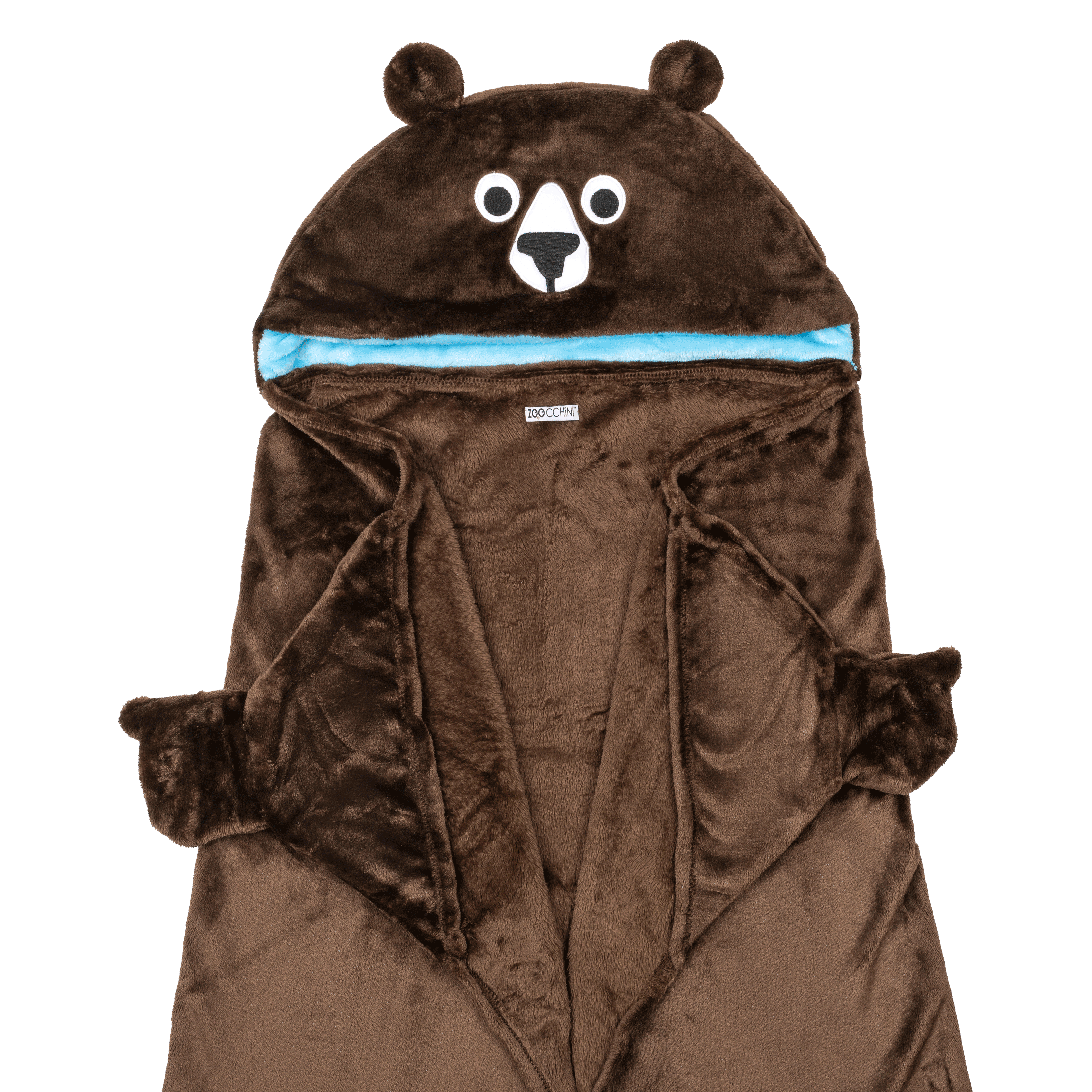 Toddler/kids Animal Hooded Blanket - Bosley The Bear