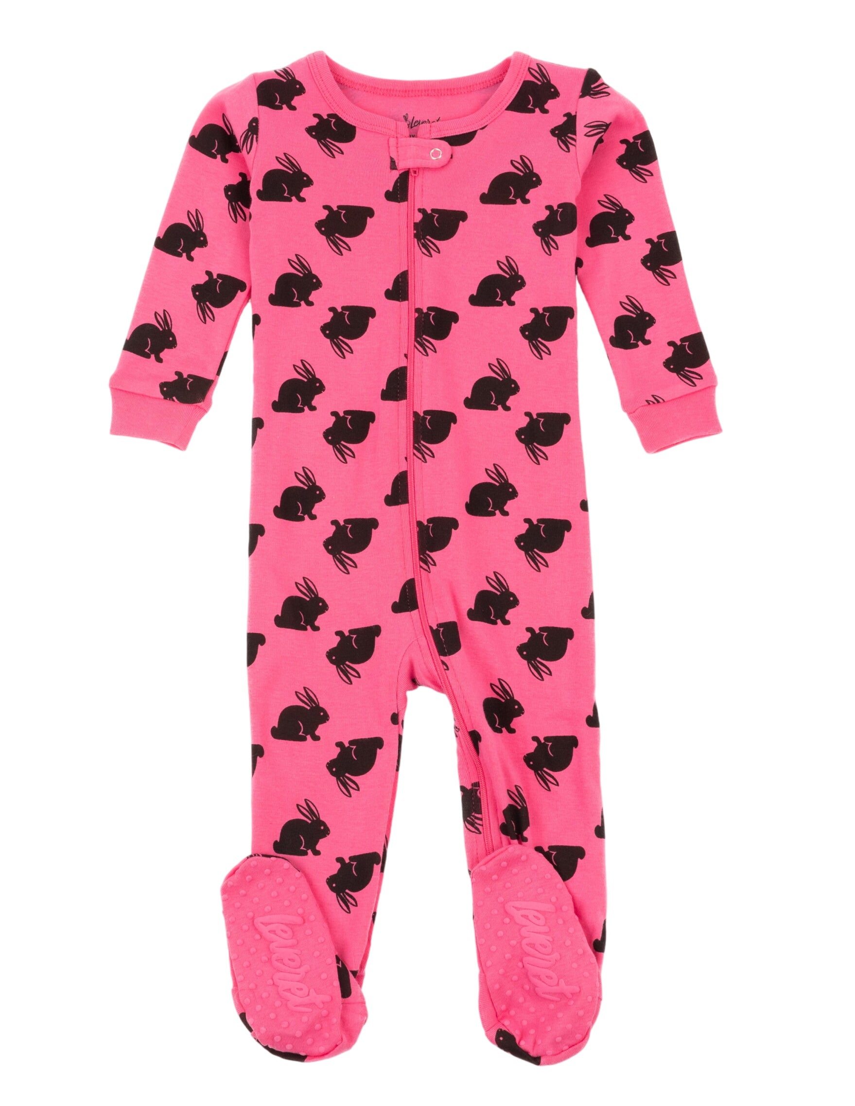 Baby Footed Hot Pink Bunny Pajamas