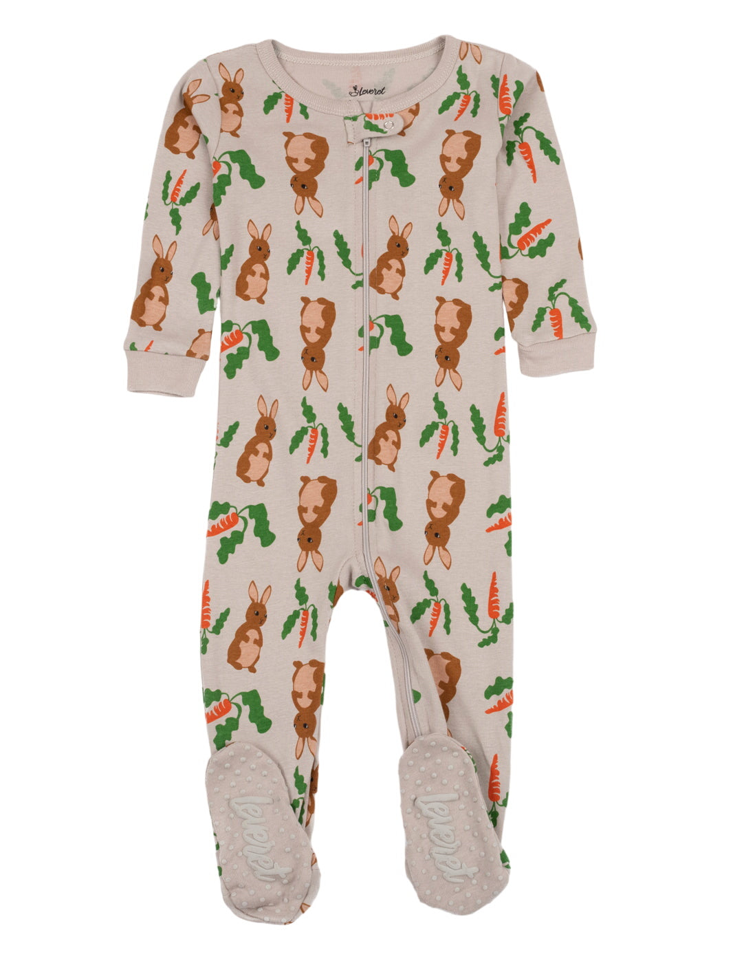 Baby Footed Beige Bunny Pajamas