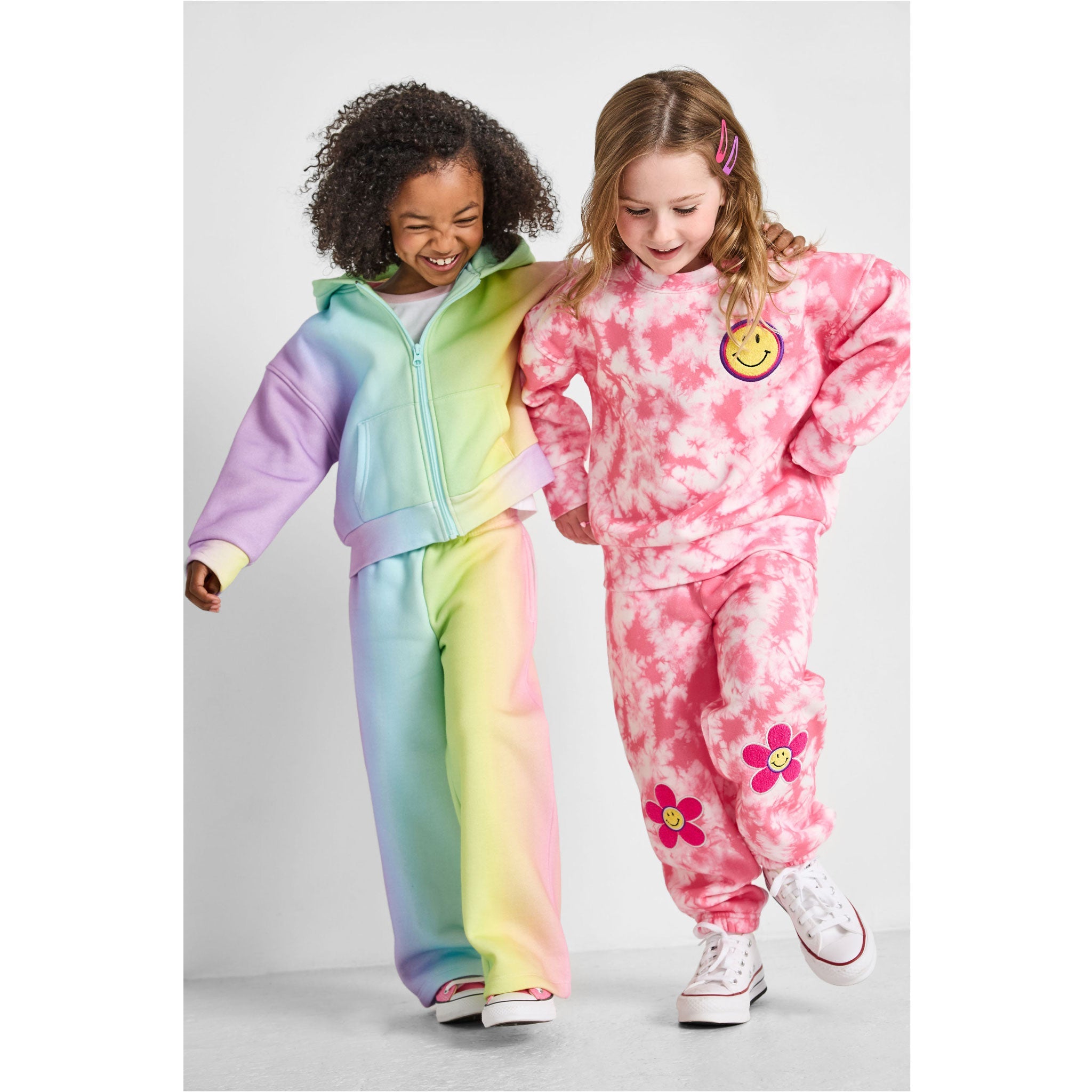 Smiley Tie-dye Crewneck Sweatshirt