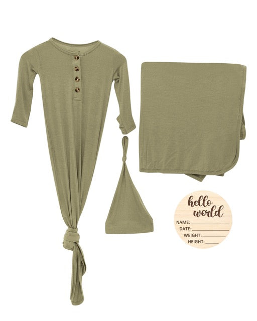 Luxe Bamboo Newborn Gown Set