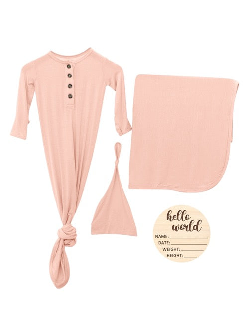 Luxe Bamboo Newborn Gown Set