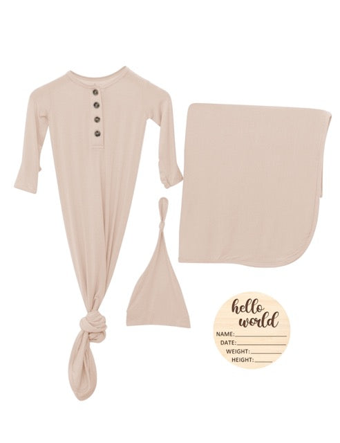 Luxe Bamboo Newborn Gown Set