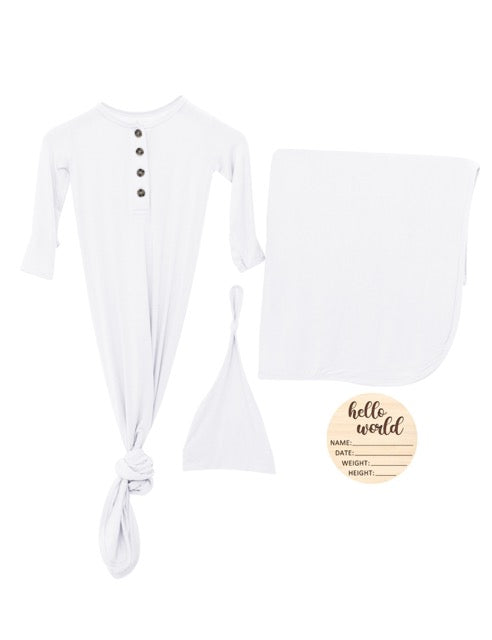 Luxe Bamboo Newborn Gown Set