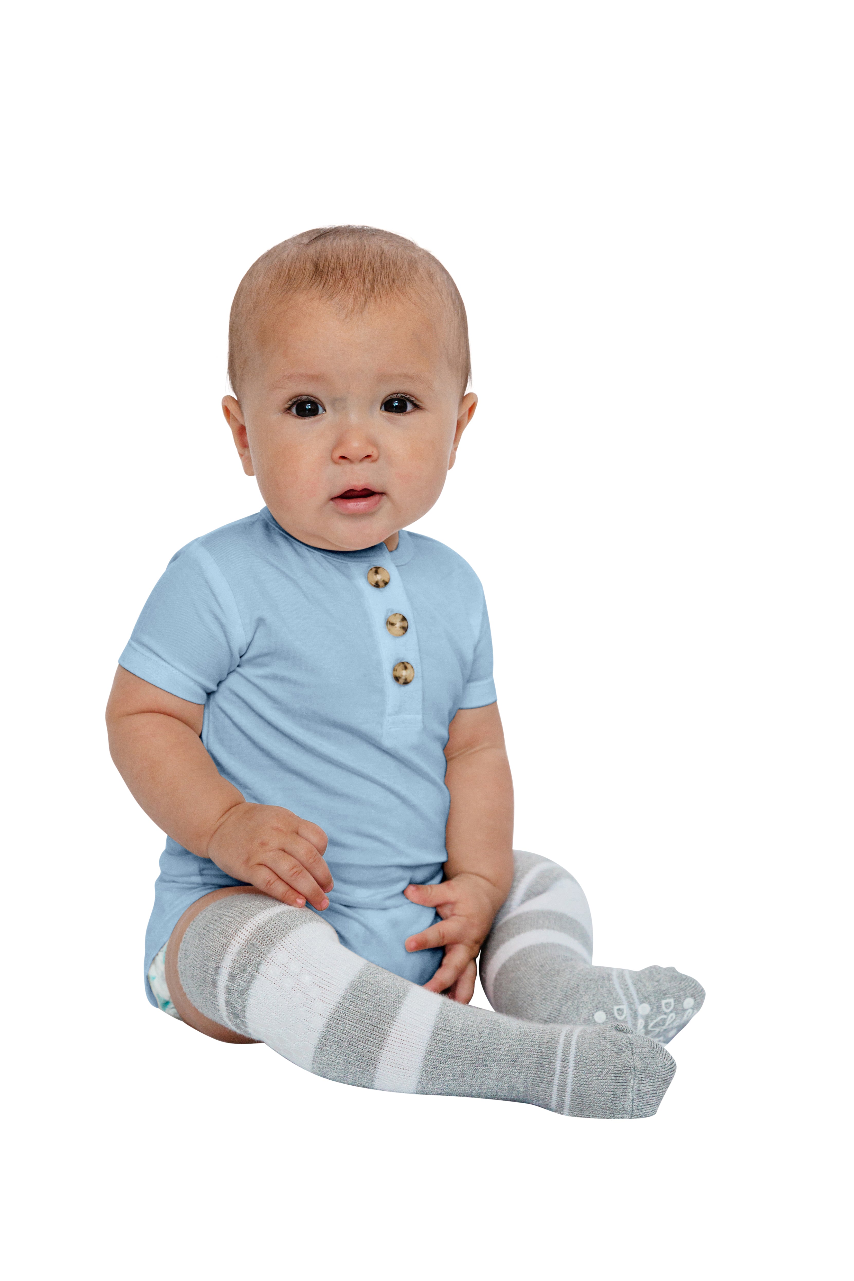 Bamboo Short Sleeve 3 Button Onesie