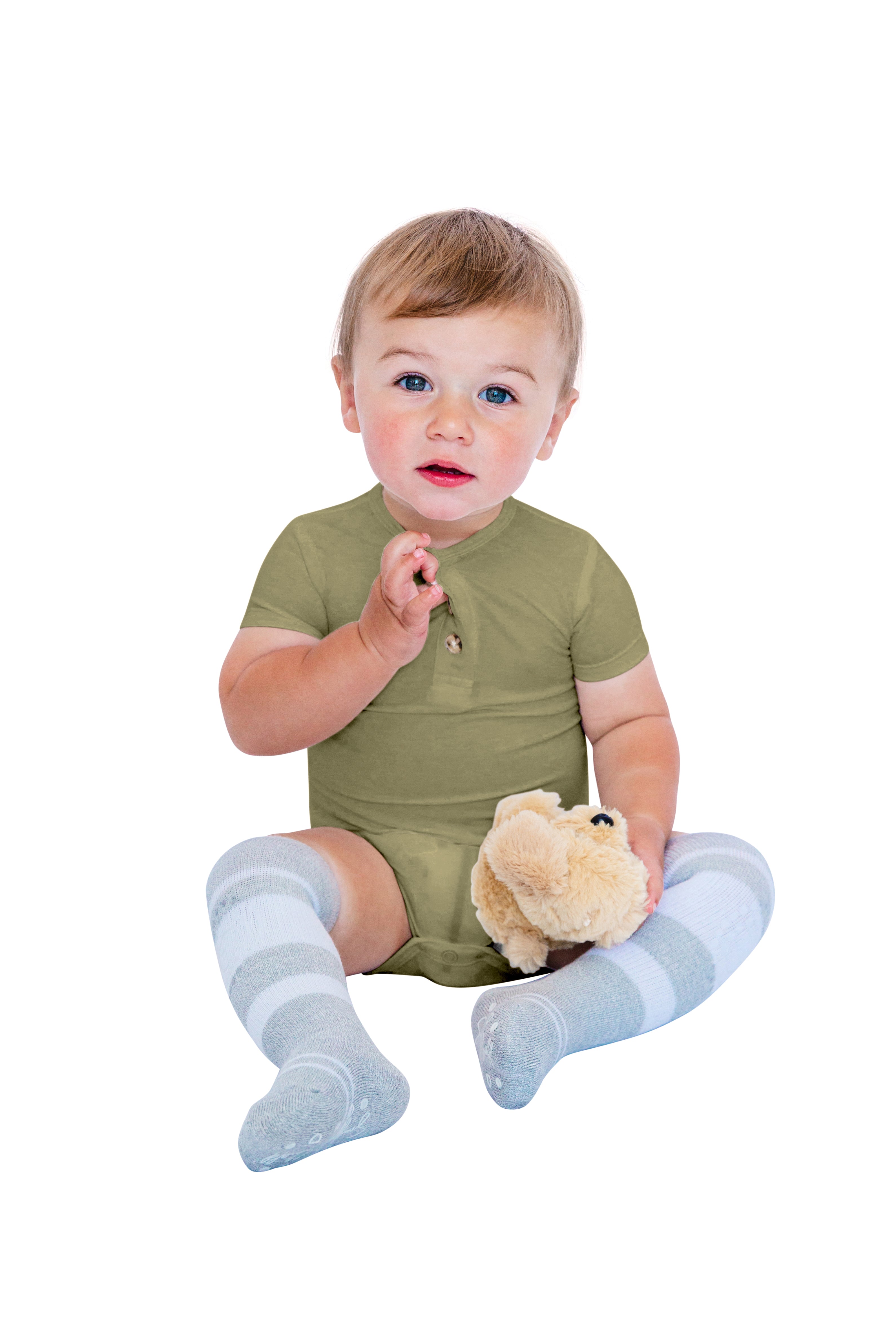 Bamboo Short Sleeve 3 Button Onesie