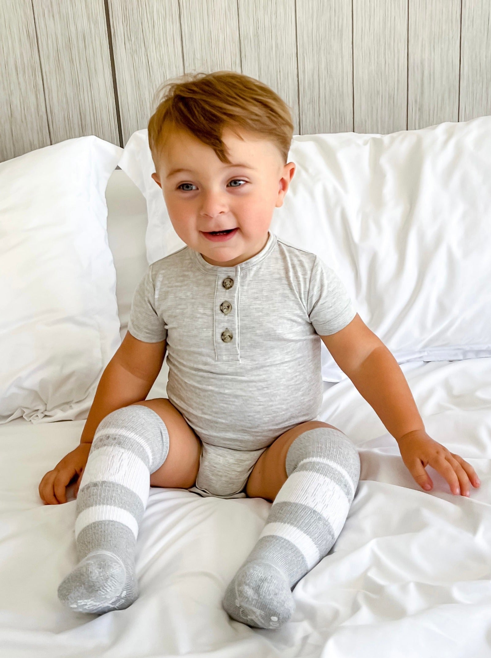 Bamboo Short Sleeve 3 Button Onesie