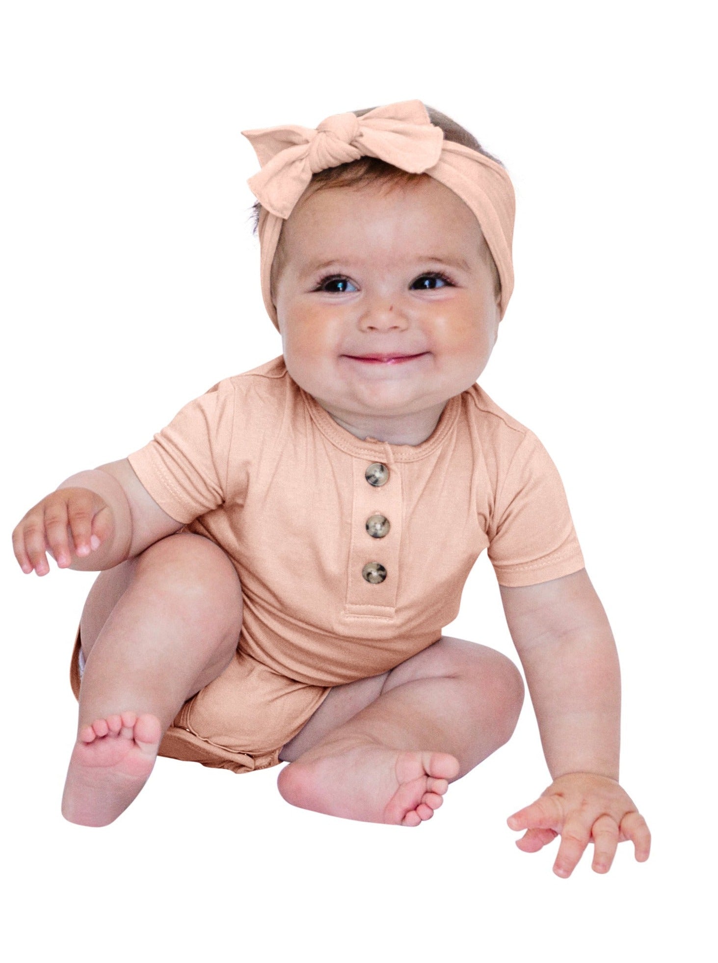 Bamboo Short Sleeve 3 Button Onesie
