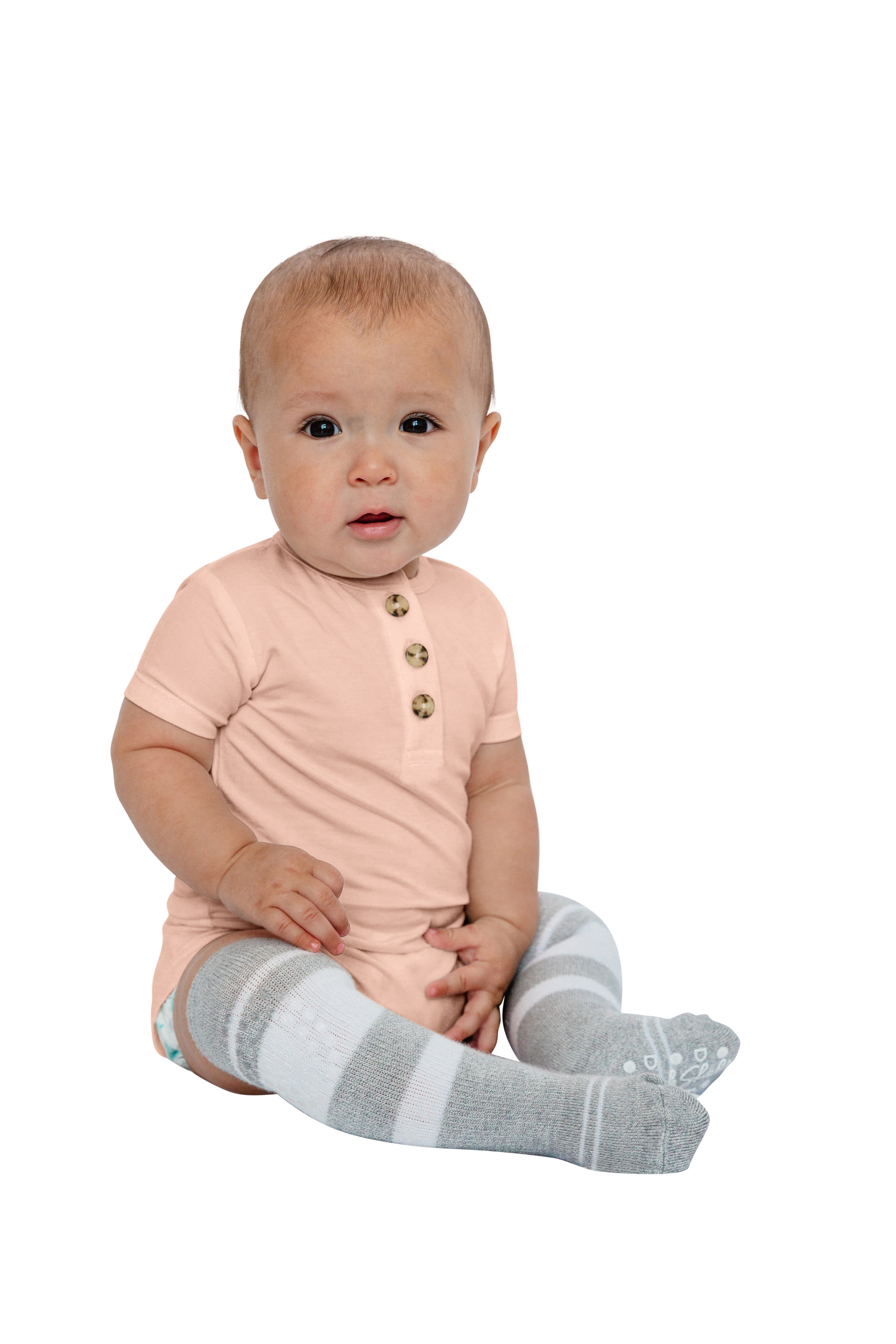 Bamboo Short Sleeve 3 Button Onesie