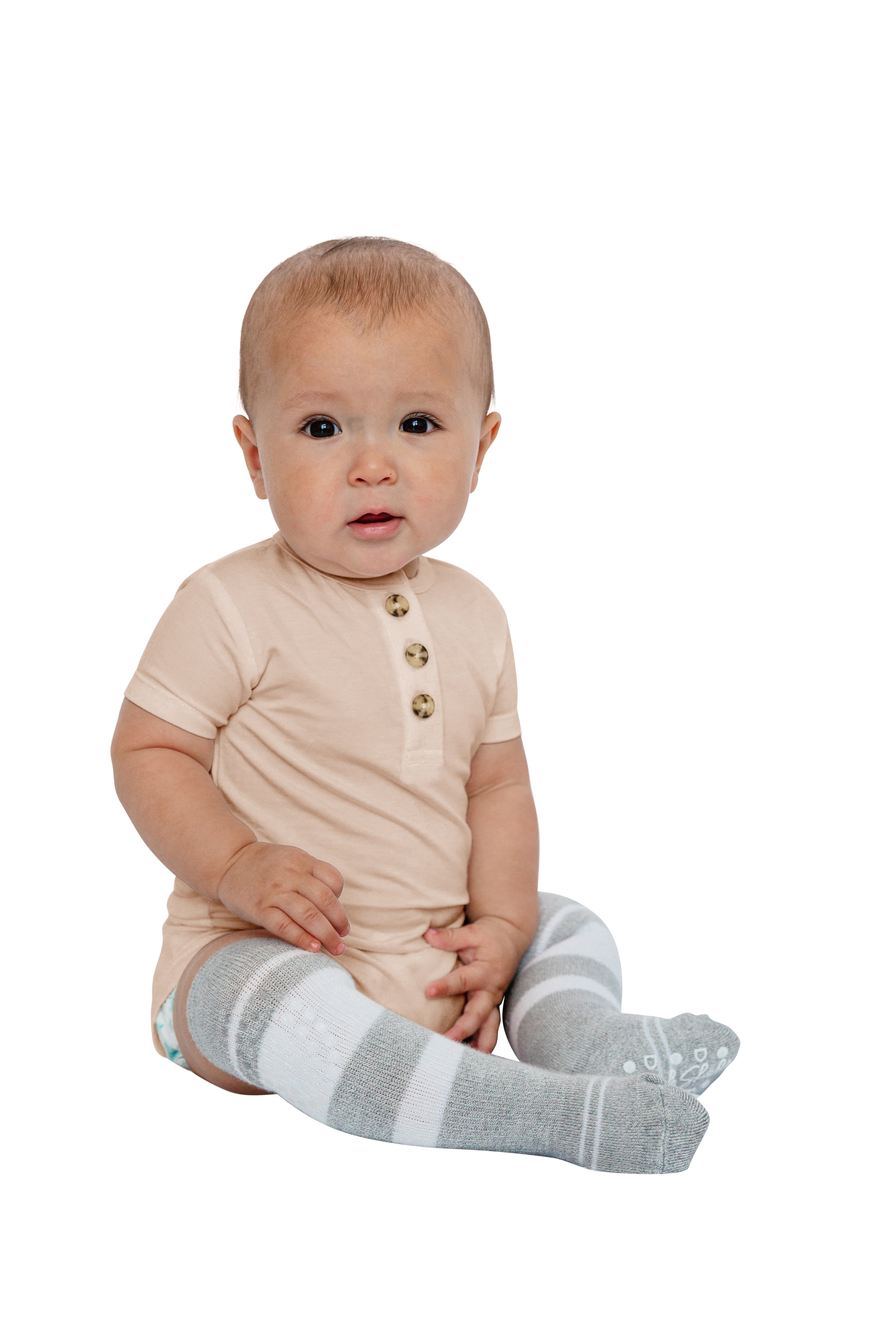 Bamboo Short Sleeve 3 Button Onesie