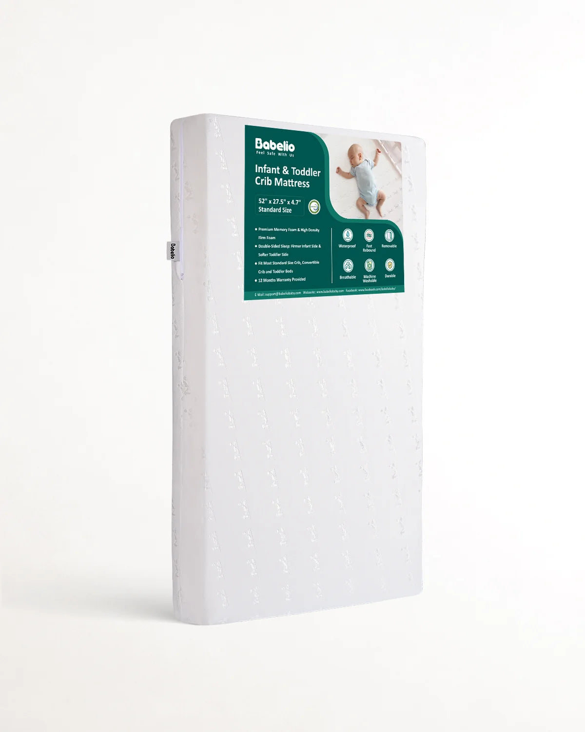 Cloud 1 | Dual-sided Breathable Crib & Toddler Mattress Memory Foam