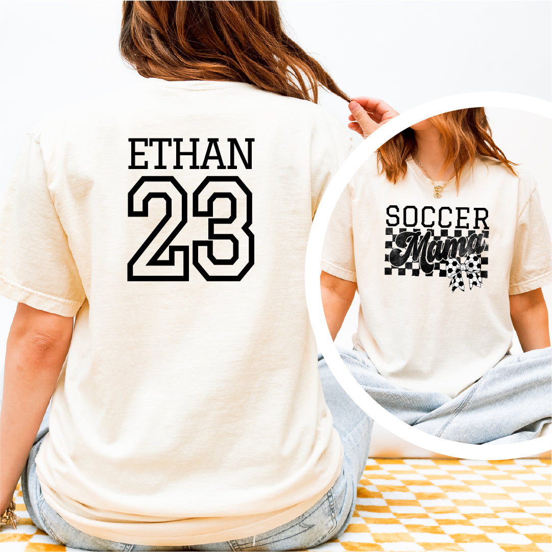 Soccer Mama Bow Adult Tee
