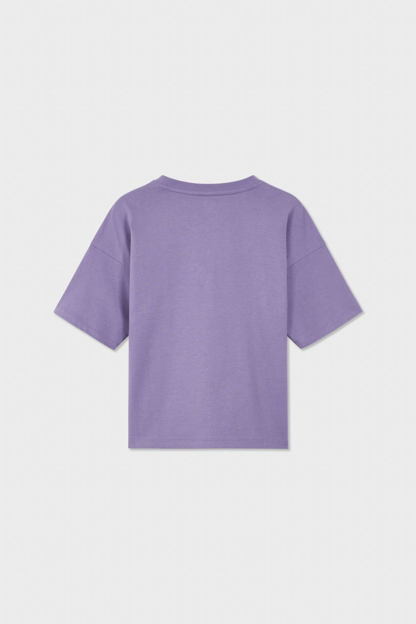 Relaxed Organic Cotton T-shirt With Sow Sun Print